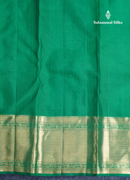 Bottle Green Grand Bridal Pure Kanjivaram Silk Saree 2G Zari With Self Border