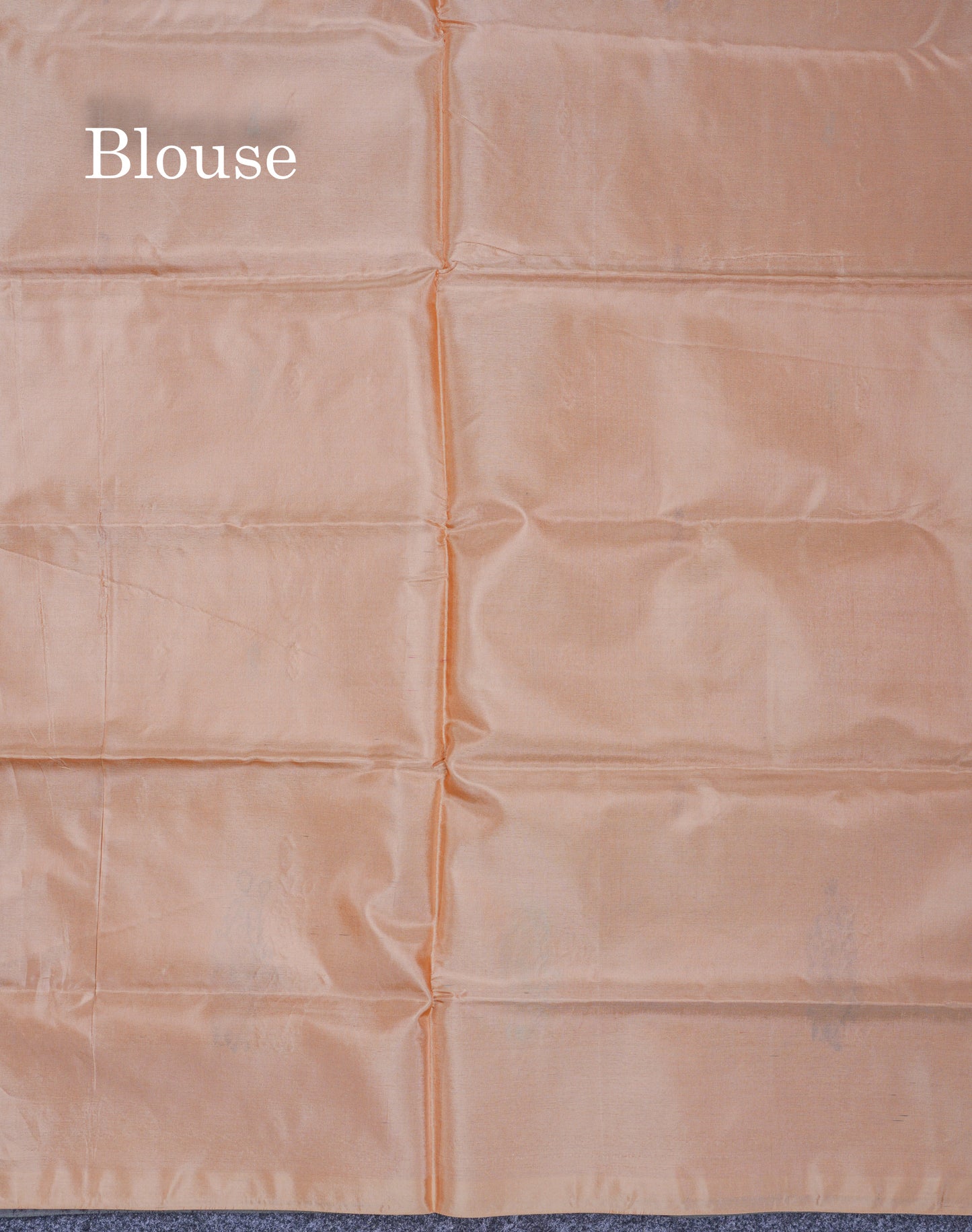 Dual Tone Violet Thread work Buttas Banana Pinth Saree (Vaazhainaar Pattu) With Contrast Beige Blouse