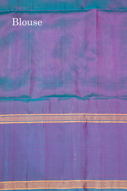 Olive mustard Yellow Colour Pure Kanjivaram Soft Silk Saree With Violet Border