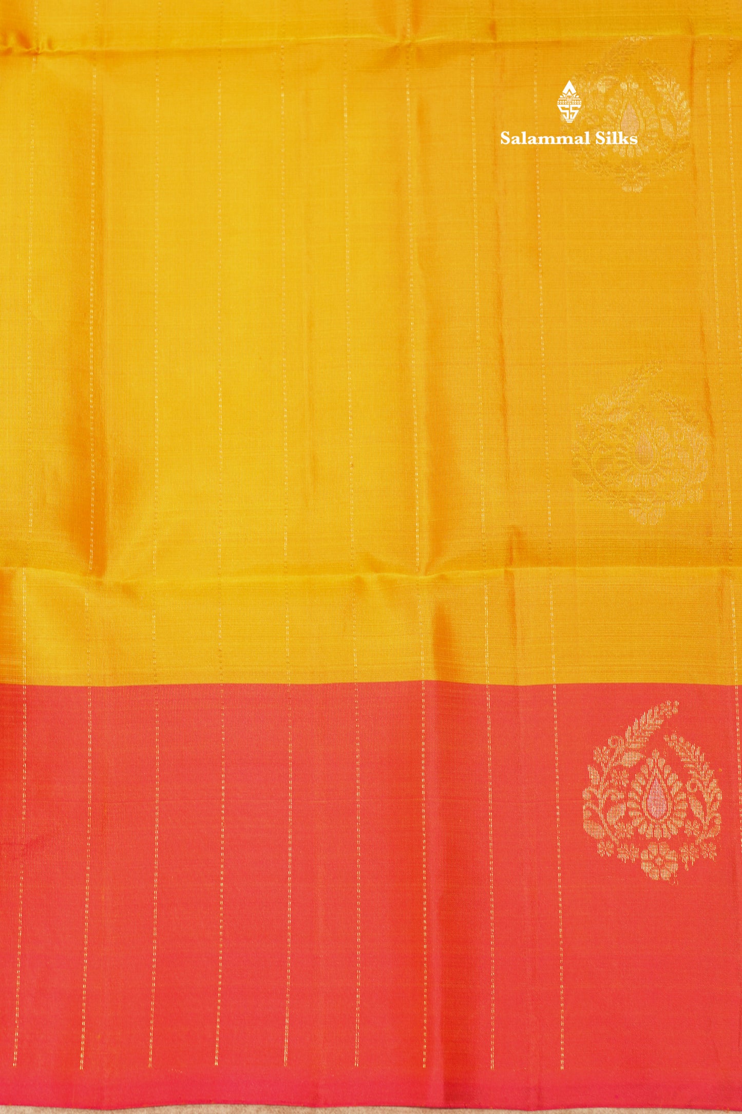 Mango Yellow Colour Pure Kanjivaram Soft Silk Saree With Pinkish Orange Border