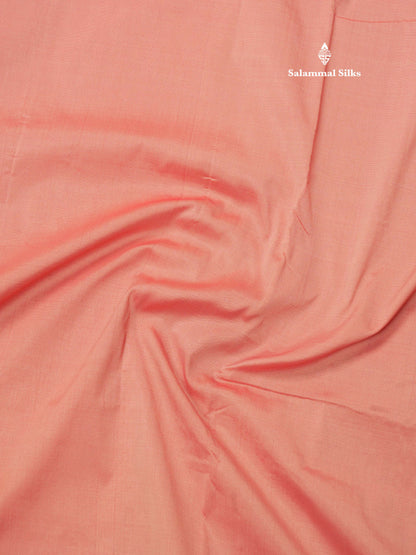 9.5 Yards Semi Silk Saree Pink with Contrast Bottle Green Border