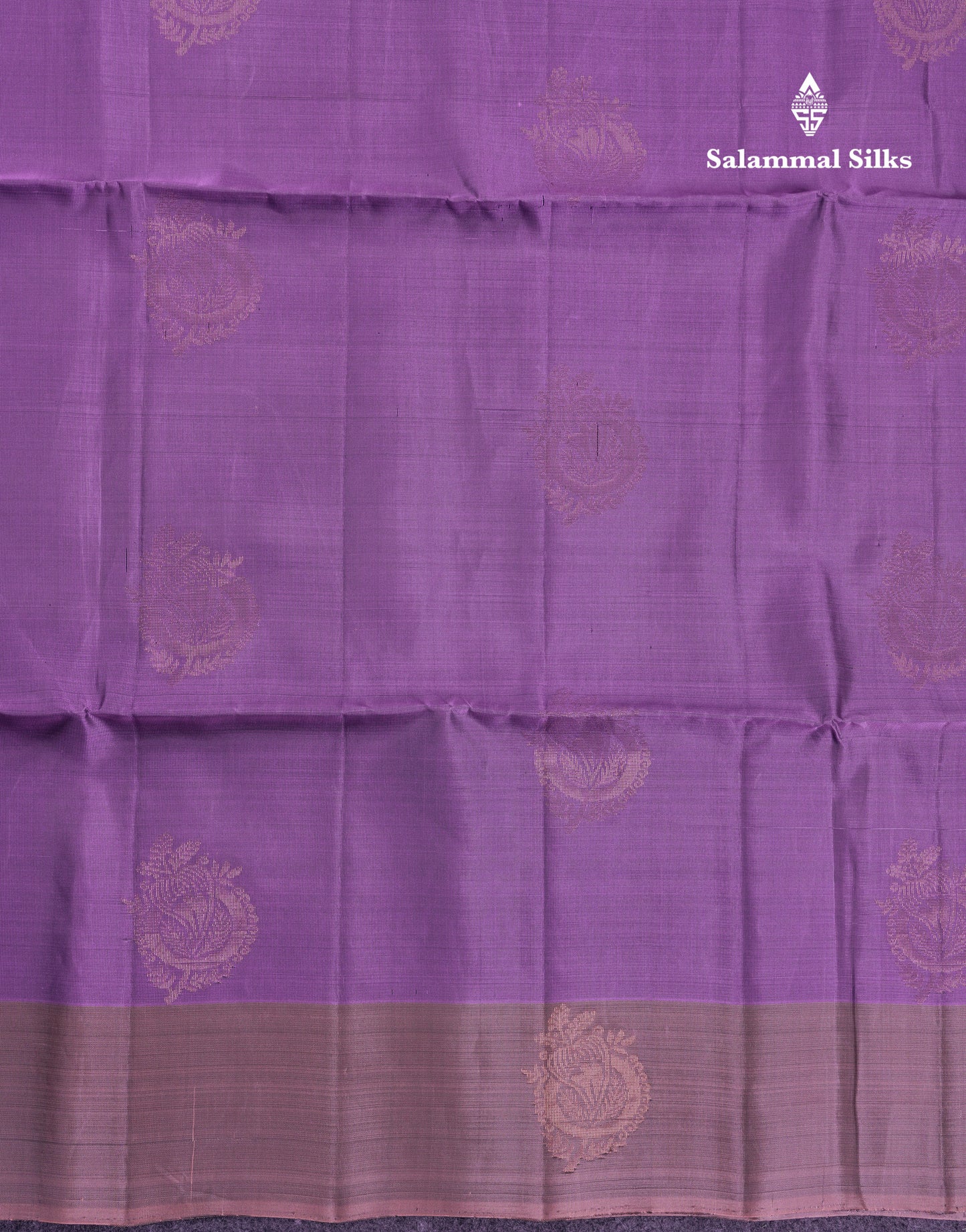 Beautiful Light Violet Pure Mix Kanjivaram Soft Silk Saree With Contrast Light Chocolate Fancy Border