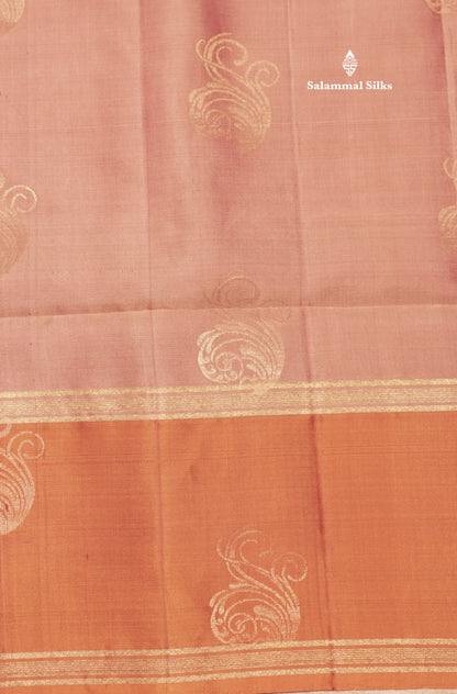 Chocolate Colour Pure Kanjivaram Soft Silk Saree With Brown Border