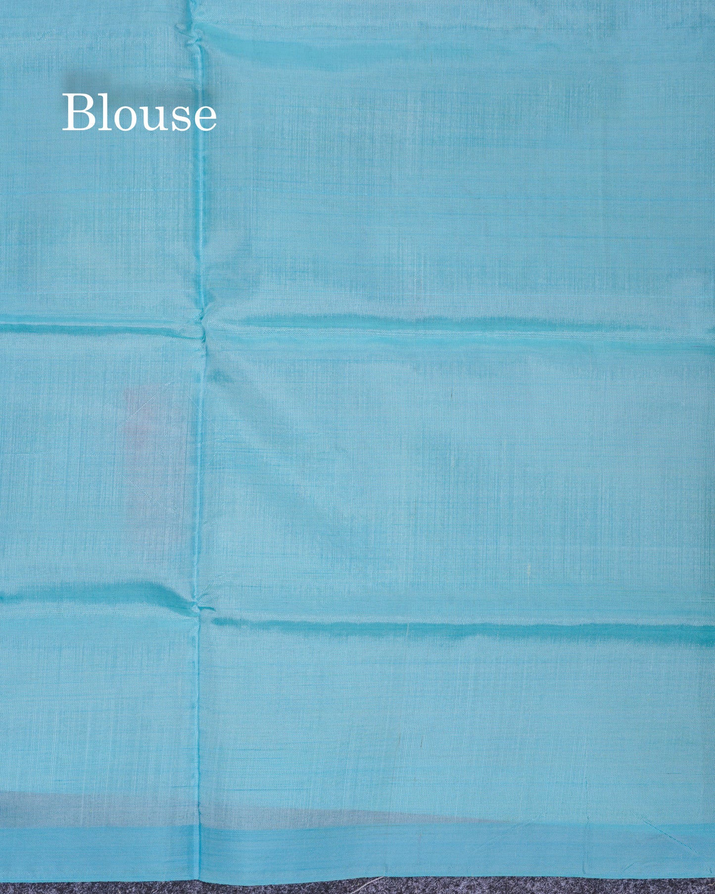 Olive Mustard Yellow Thread work Buttas Banana Pinth Saree (Vaazhainaar Pattu) With Contrast Pastel Blue Blouse