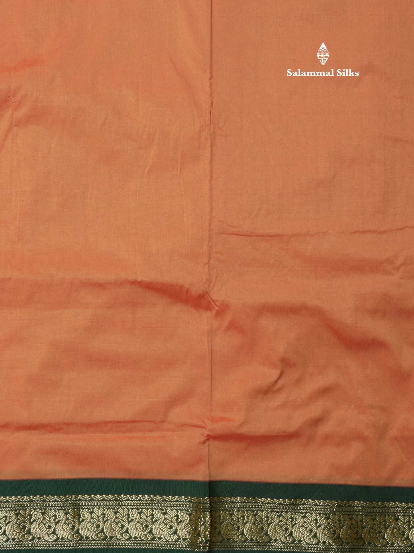 9.5 Yards Semi Silk Saree Pink with Contrast Bottle Green Border
