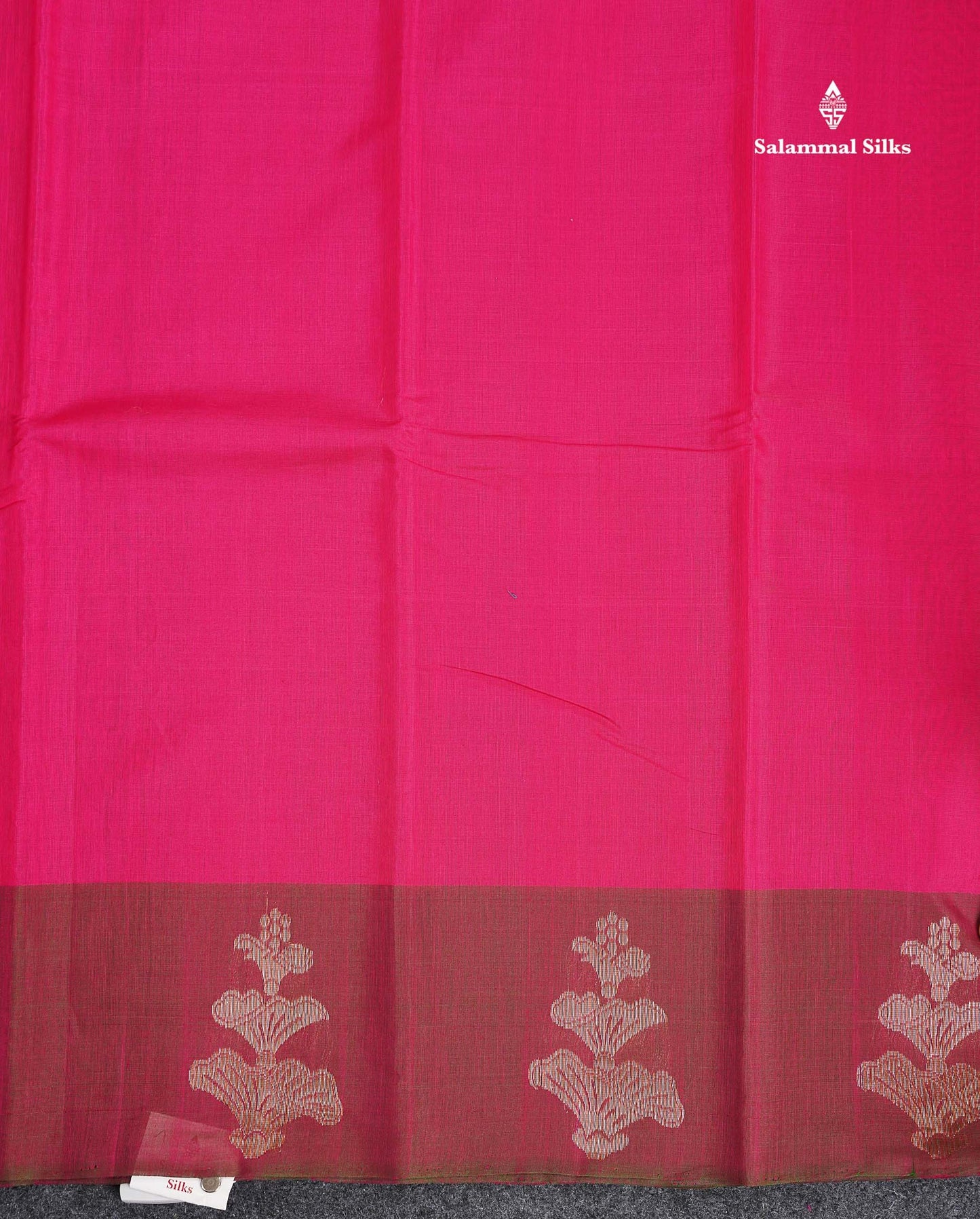 SICO Cotton Saree - Pink Colour Plain Body With Dual Tone Brown One Side Fancy Border