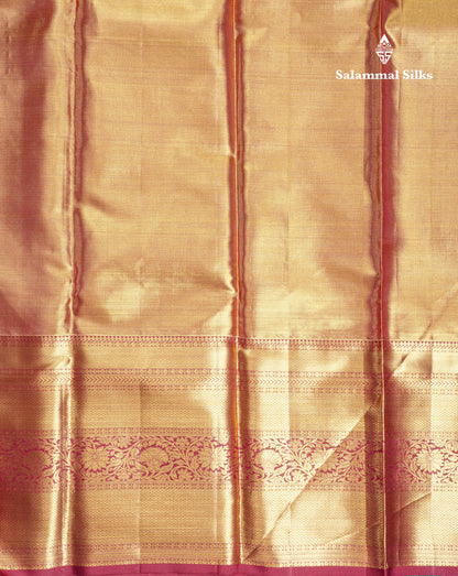 Golden Yellow Beautiful Bridal Pure Kanjivaram Silk Saree With Maroon Traditional Evening Morning Border