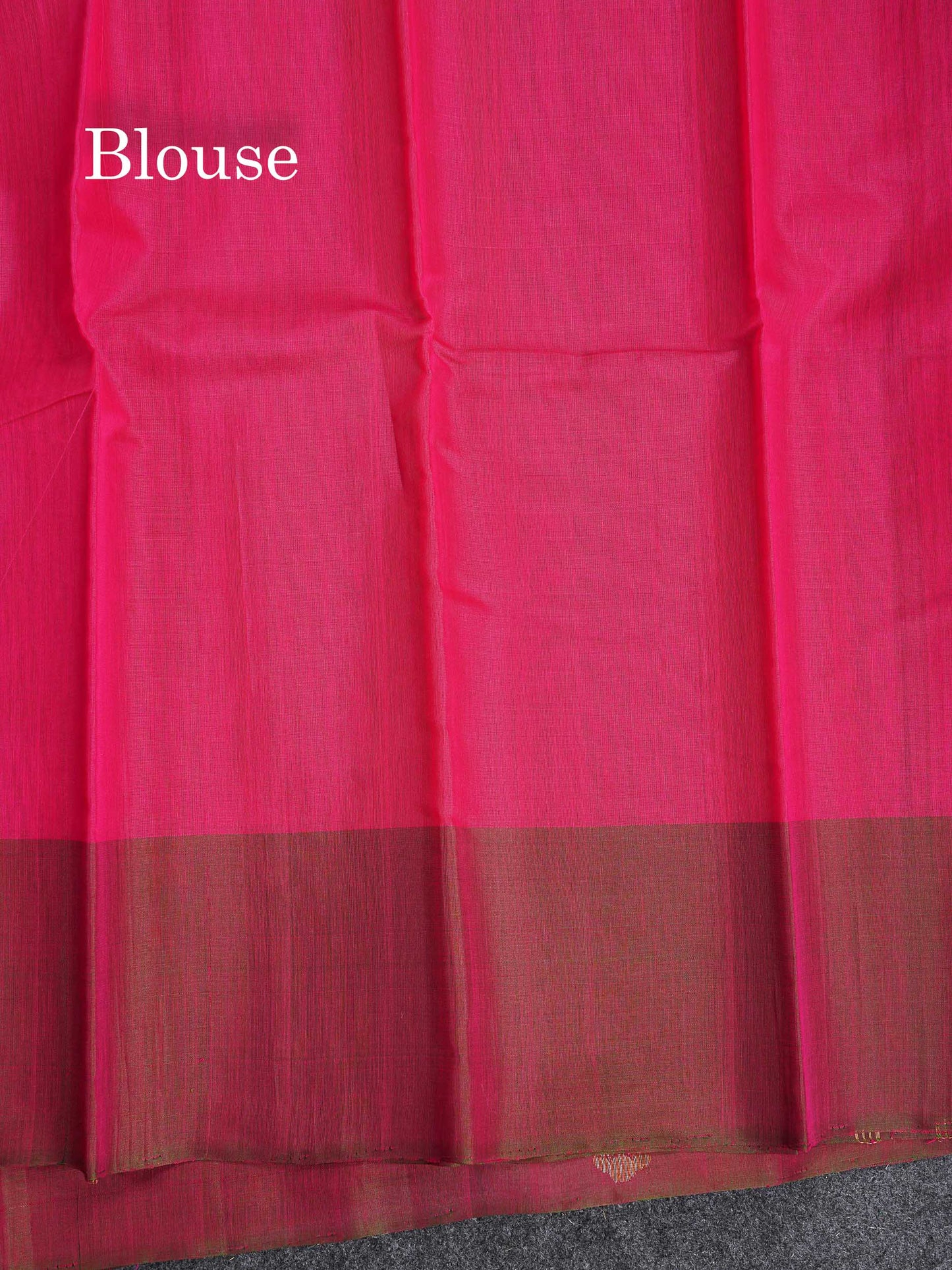 SICO Cotton Saree - Pink Colour Plain Body With Dual Tone Brown One Side Fancy Border