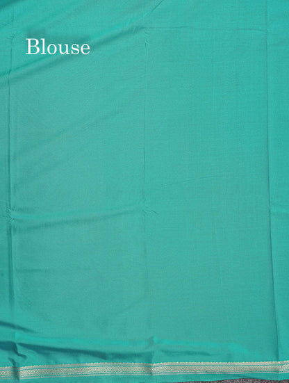 Semi Mysore Silk Saree - Pink Colour Body Plain With Small Border