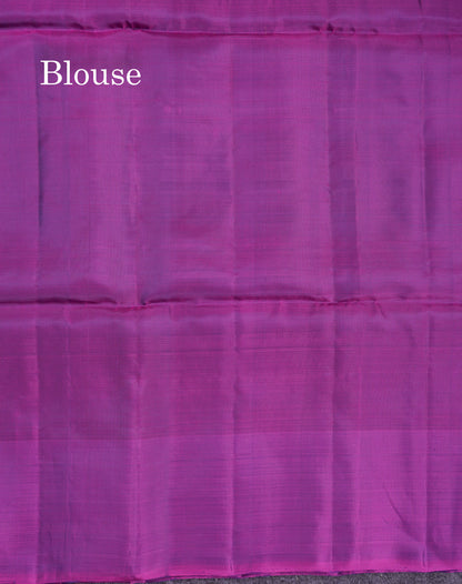 Beautiful Light Violet PureMix Kanjivaram Soft Silk Saree With Contrast Dark Purple Fancy Border