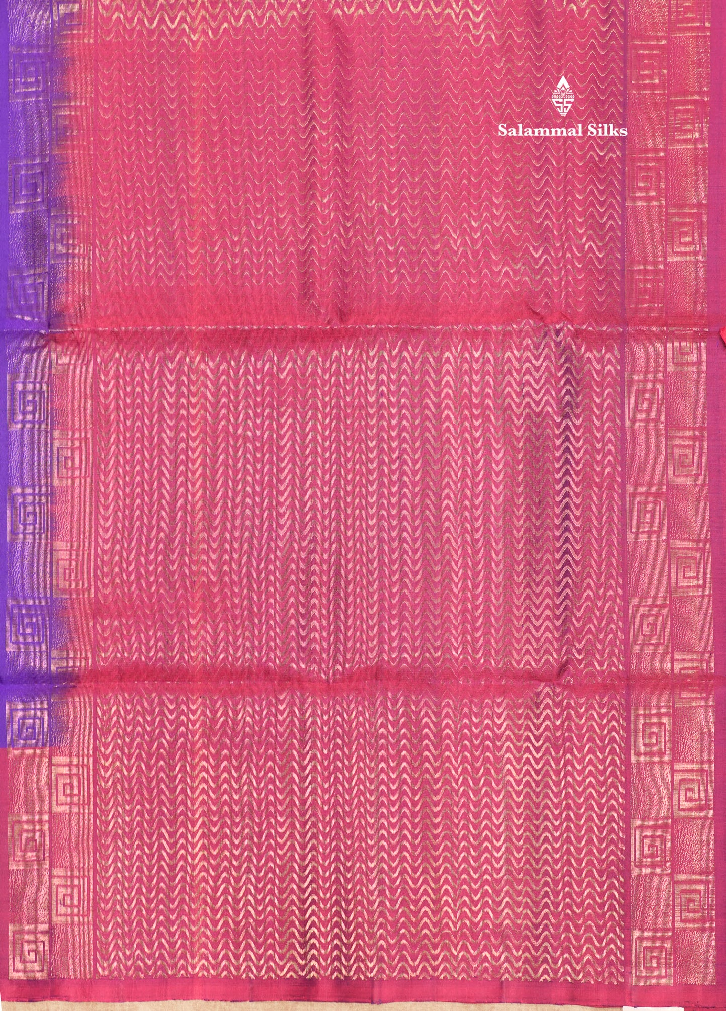 Violet Colour Pure Kanjivaram Soft Silk Saree With Magenta Border