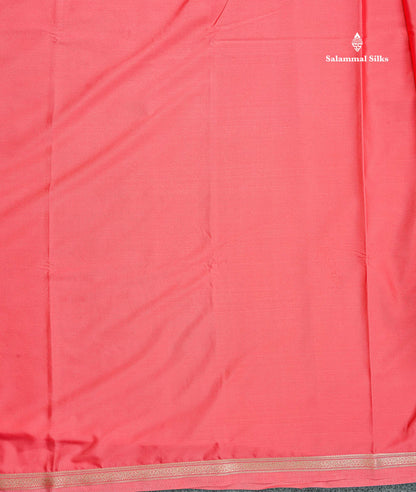 Semi Mysore Silk Saree - Pink Colour Body Plain With Small Border