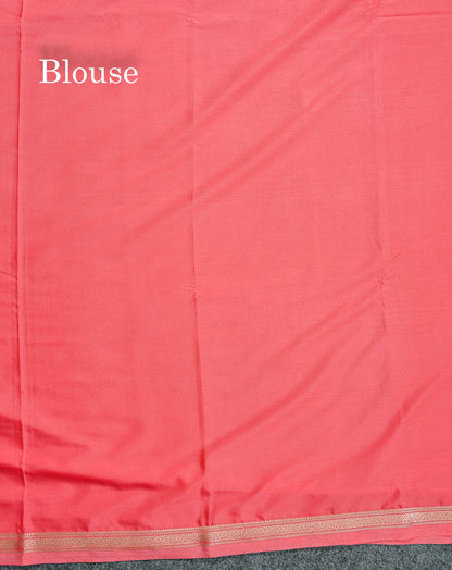 Semi Mysore Silk Saree - Pink Colour Body Plain With Small Border