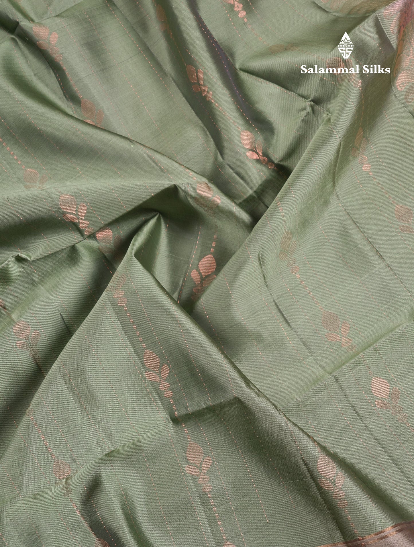 Beautiful Light Pista Green Pure Mix Kanjivaram Soft Silk Saree With Contrast Light Brown Fancy Border