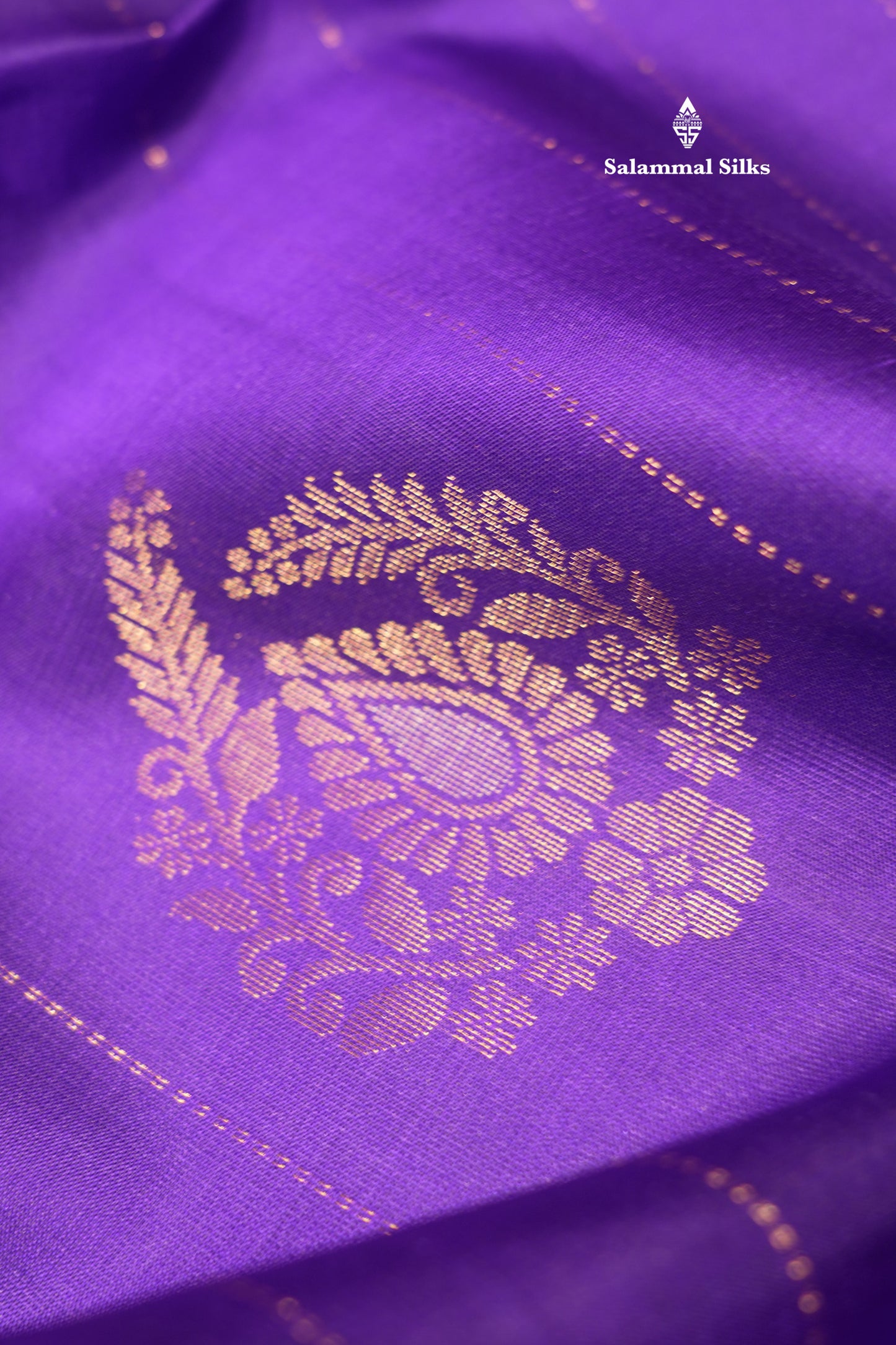 Violet Colour Pure Kanjivaram Soft Silk Saree With Magenta Border