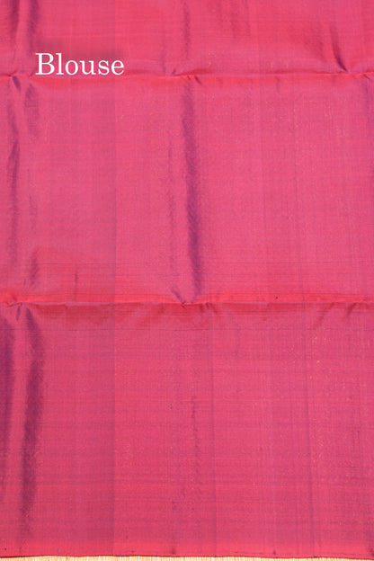 Violet Colour Pure Kanjivaram Soft Silk Saree With Magenta Border
