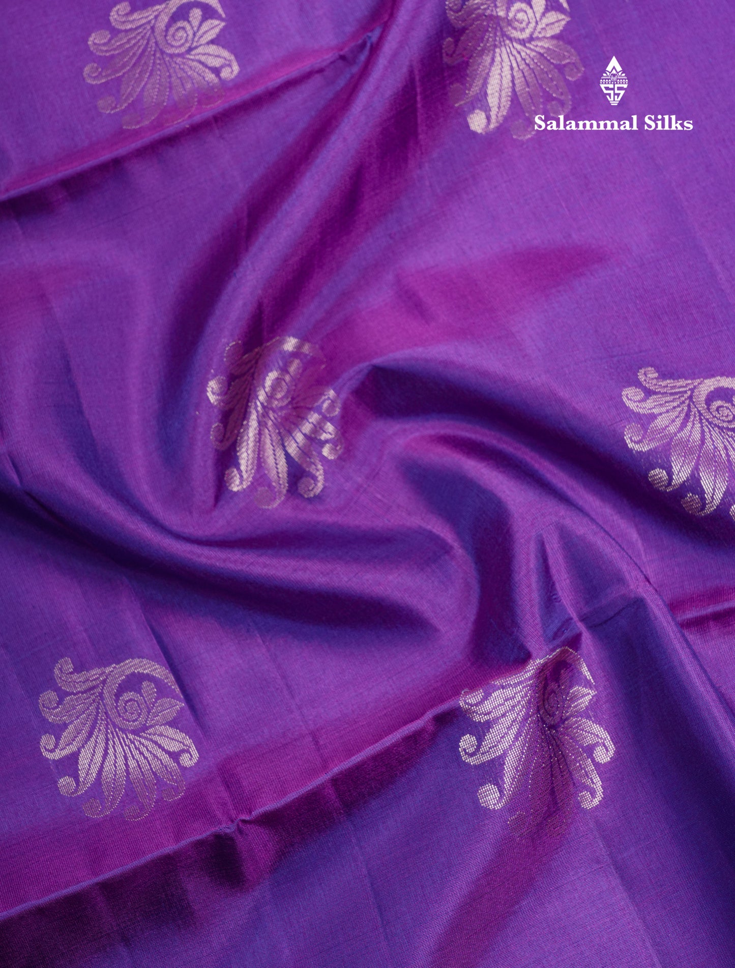 Beautiful Violet Pure Kanjivaram Soft Silk Saree Without Border