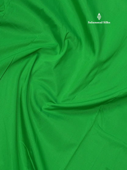 9.5 Yards Semi Silk Saree Bottle Green with Contrast Pink Border
