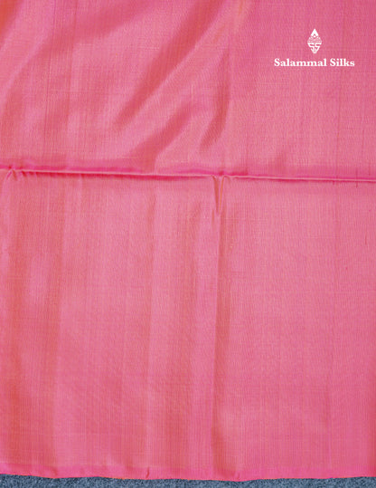 Beautiful Violet Pure Kanjivaram Soft Silk Saree Without Border