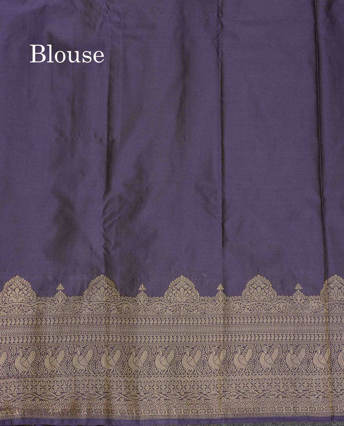 Semi Silk Saree - Dual Tone Navy Blue Colour Body Zari Butta With Traditional Turning Border