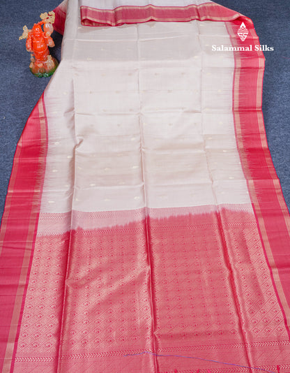 Beautiful Sandal Pure Kanjivaram Soft Silk Saree With Maroon Border
