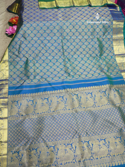 Beautiful Maroon Meenakari Work Bridal Pure Kanjivaram Silk Saree With Traditional Border