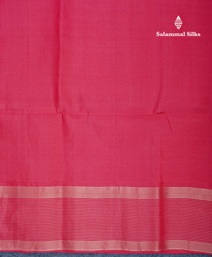 Beautiful Sandal Pure Kanjivaram Soft Silk Saree With Maroon Border