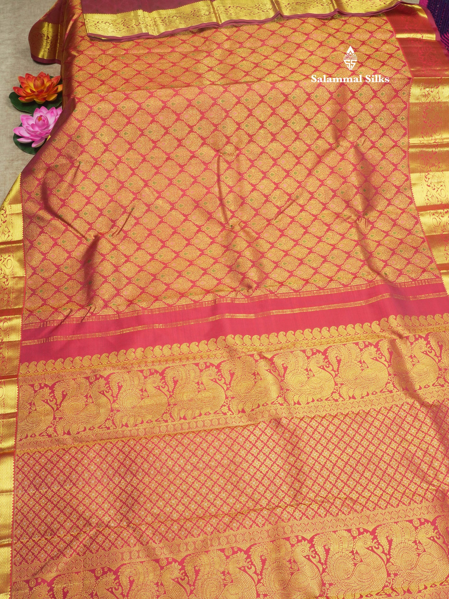 Beautiful Maroon Meenakari Work Bridal Pure Kanjivaram Silk Saree With Traditional Border
