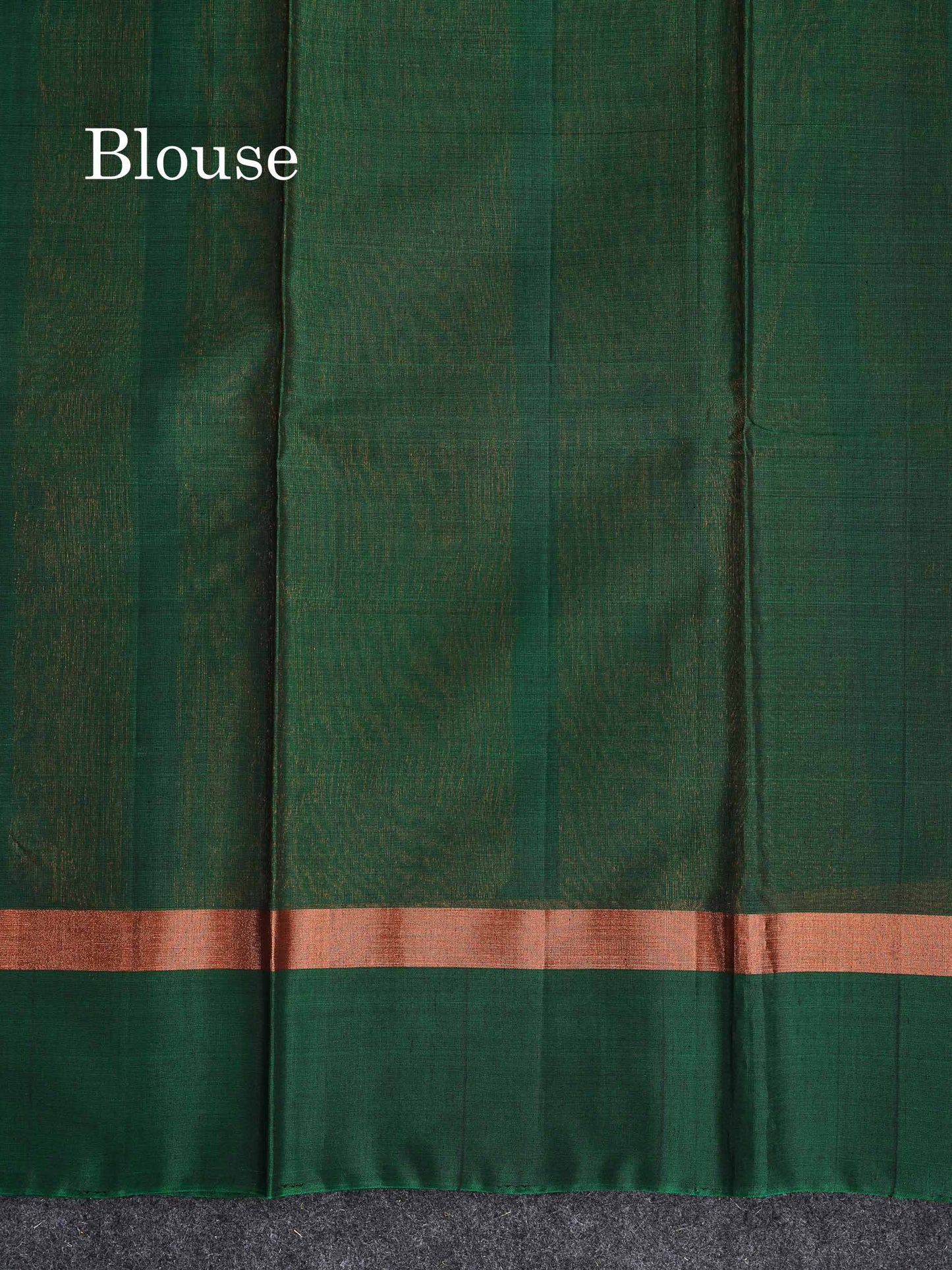 SICO Cotton Saree - Dark Navy Blue Colour Body With Copper Zari Butta & Bottle Green Plain Border
