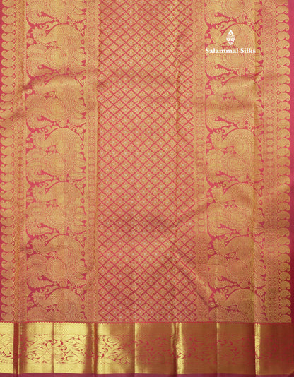 Beautiful Maroon Meenakari Work Bridal Pure Kanjivaram Silk Saree With Traditional Border