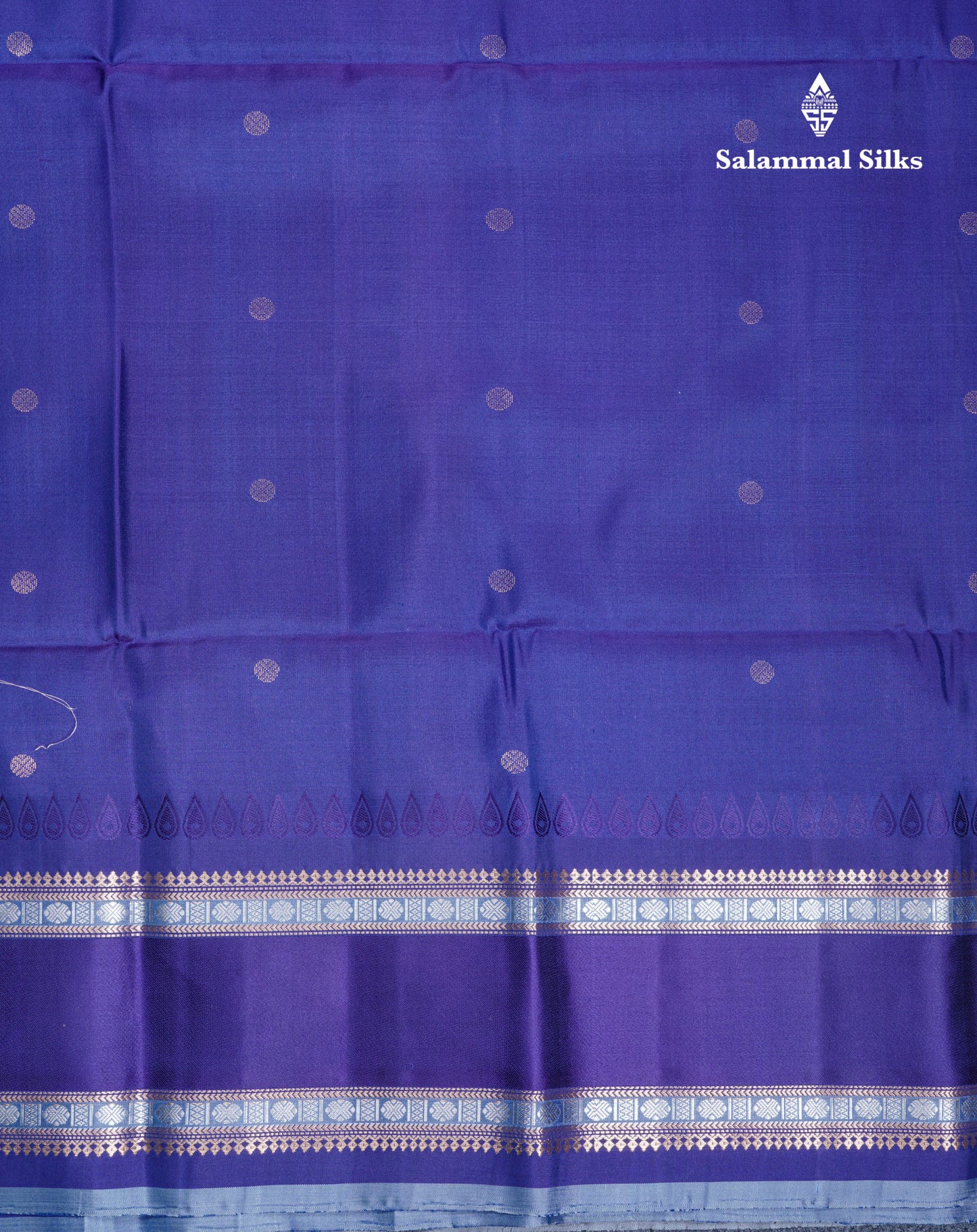 Grey Pure Kanjivaram Soft Silk Saree With Beautiful Violet Traditional Double Border
