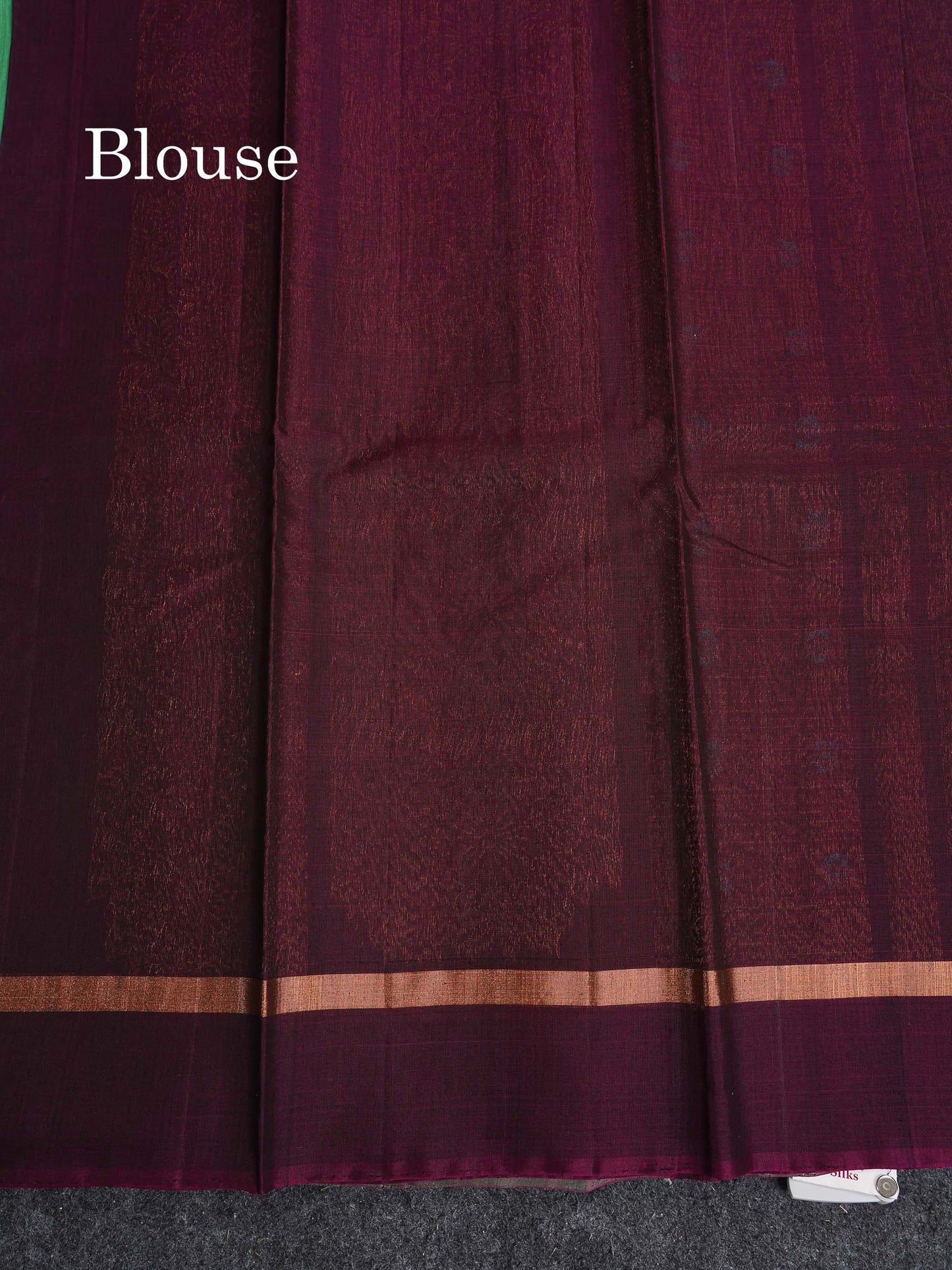 SICO Cotton Saree - Light Green Colour Body Menakari Work With Dark Magenta Blouse