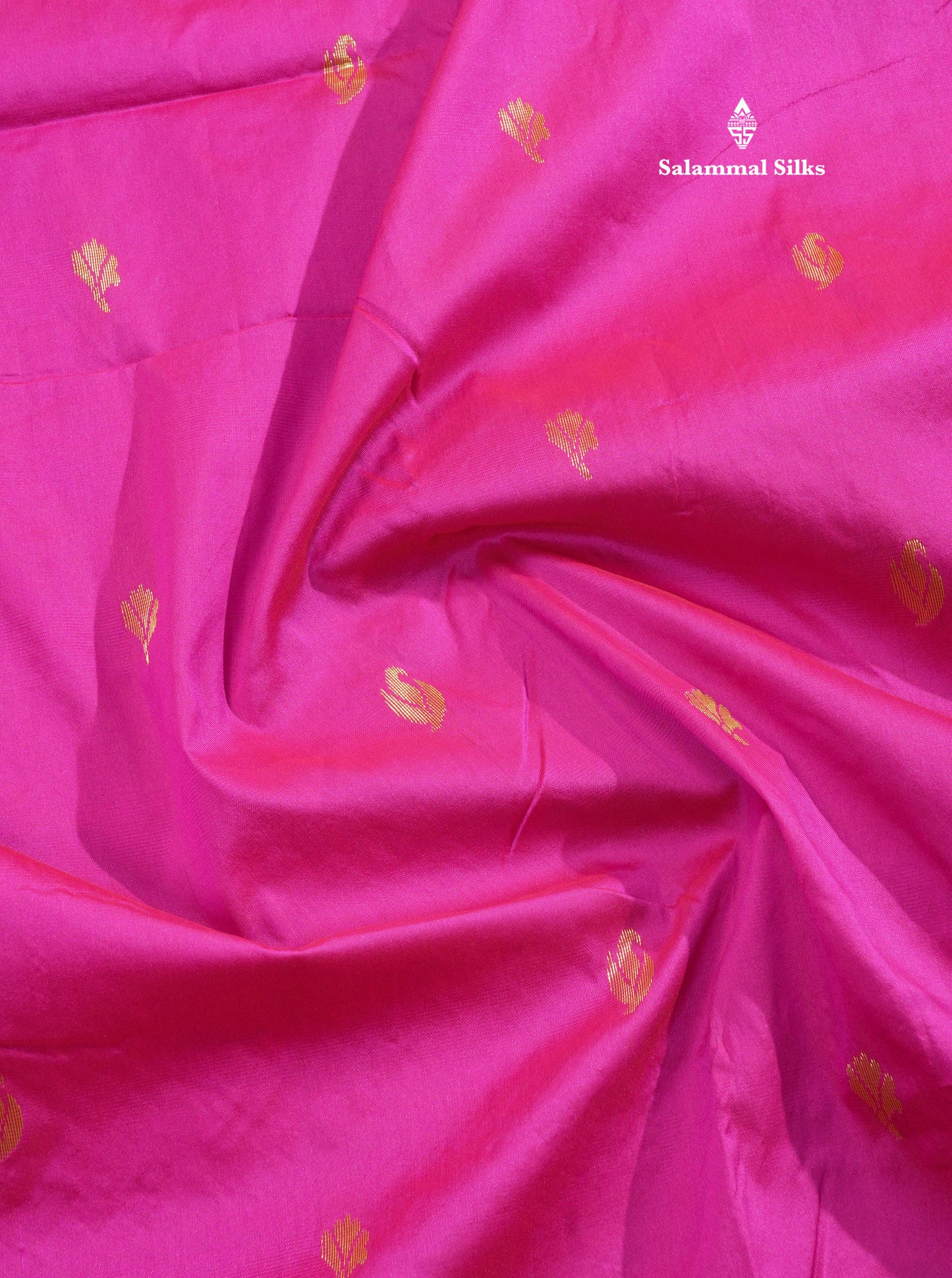 9.5 Yards Semi Silk Saree Vadamalli with Contrast Bottle Green Border