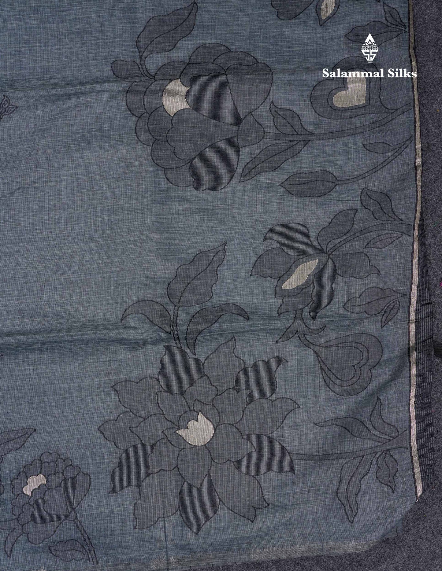 Beautiful Ramar Blue Cotton Mix Saree With Fancy Border