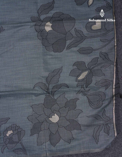 Beautiful Ramar Blue Cotton Mix Saree With Fancy Border
