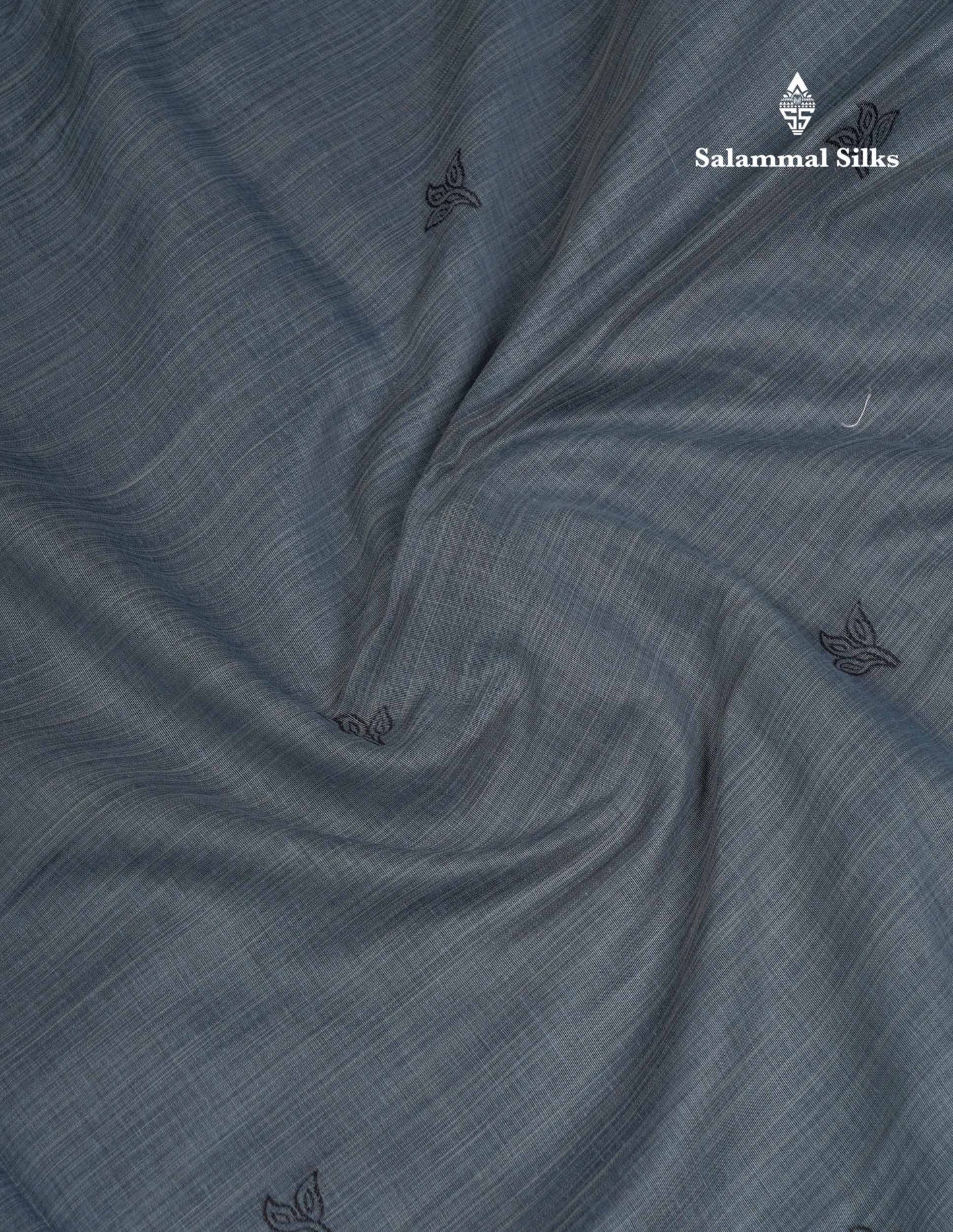 Beautiful Ramar Blue Cotton Mix Saree With Fancy Border
