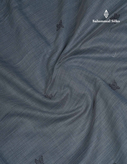 Beautiful Ramar Blue Cotton Mix Saree With Fancy Border