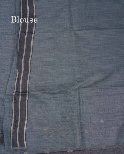 Beautiful Ramar Blue Cotton Mix Saree With Fancy Border