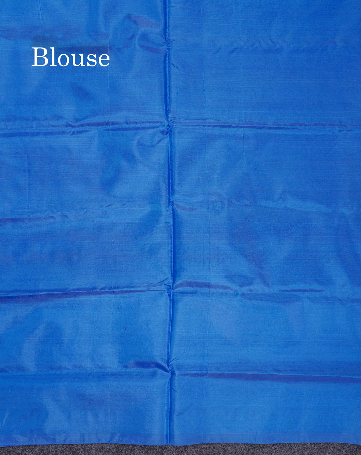 Dual Tone Blue Thread work Buttas Banana Pinth Saree (Vaazhainaar Pattu) With Contrast Blue Blouse