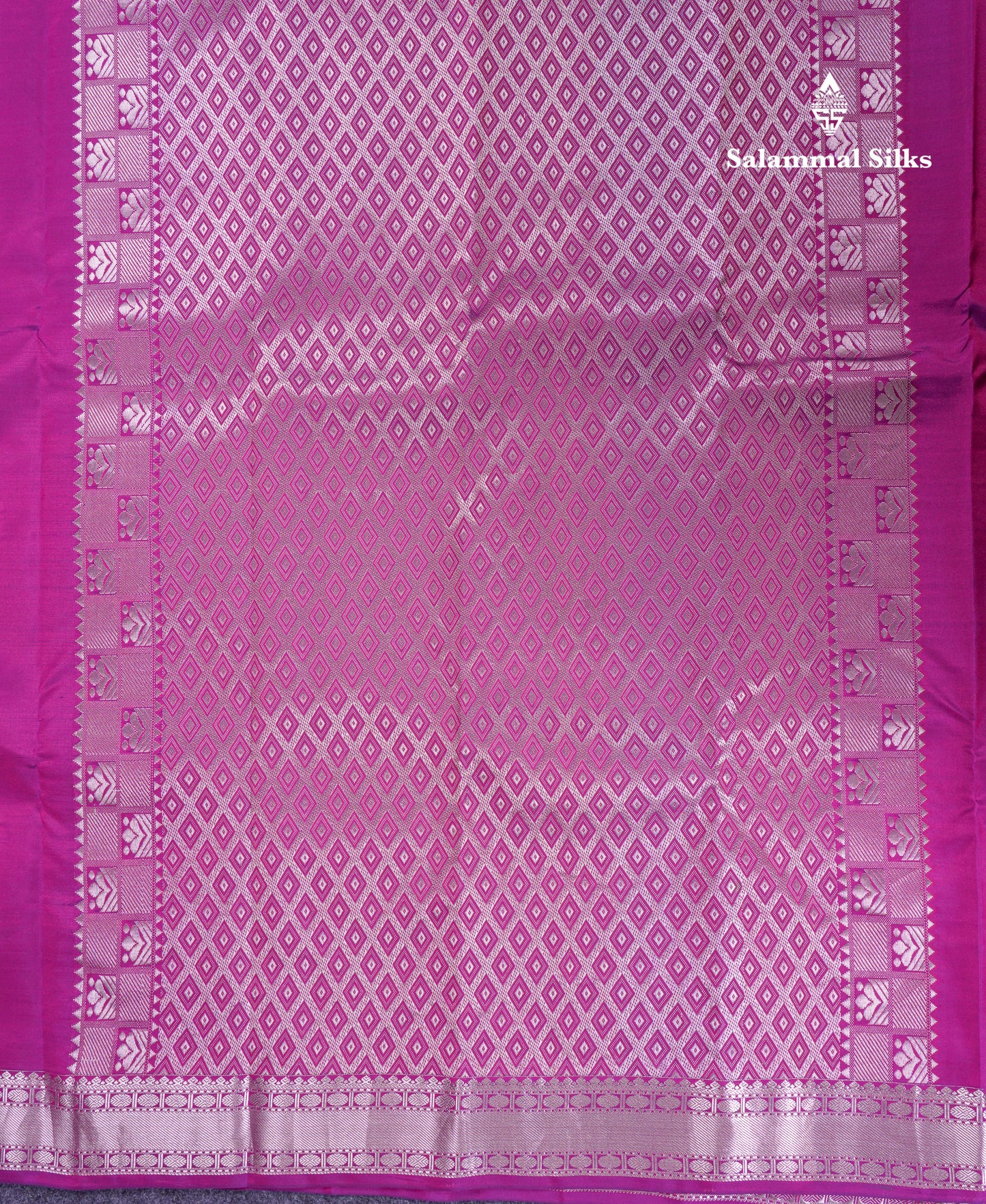 Beautiful Magenta Puremix Silk Saree With Traditional Medium Border