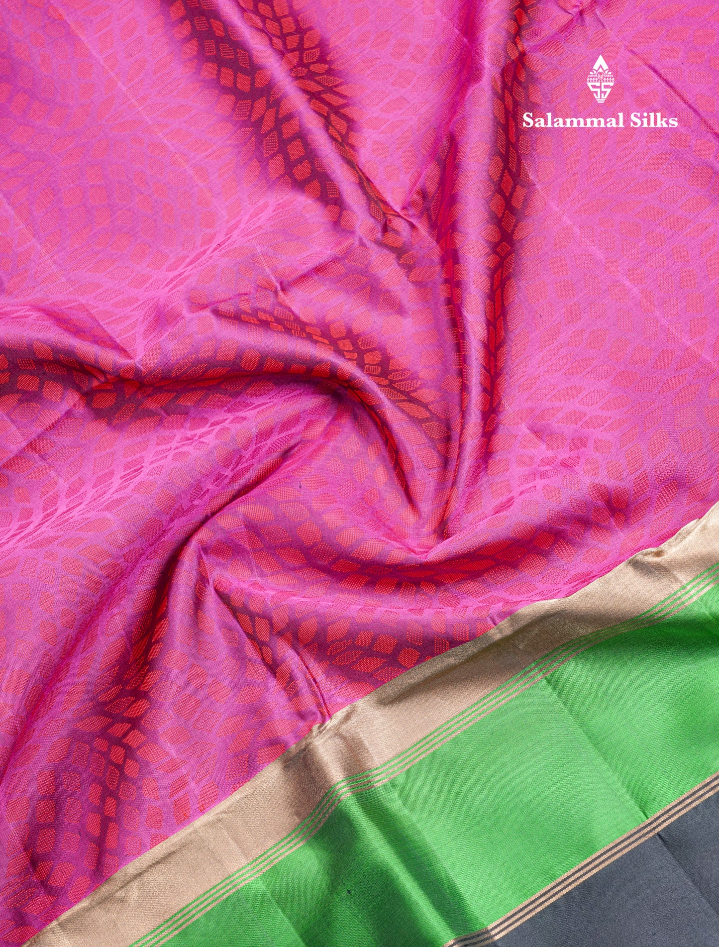 Violet Beautiful Violet Thread Work Pure Kanjivaram Soft Silk Saree With Double Colour Border