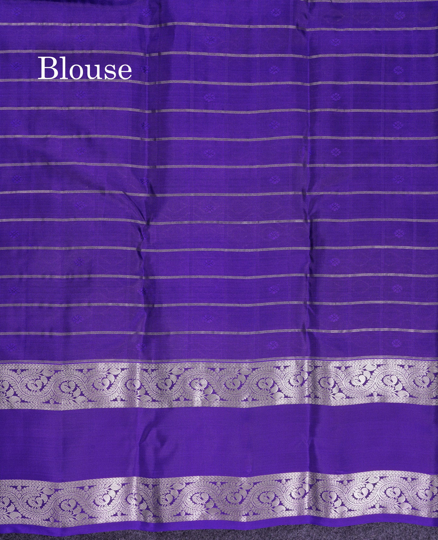 Beautiful Lavender Puremix Silk Saree With Contrast Violet Blouse