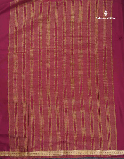 Semi Mysore Silk Saree - Light Pink Colour Body Plain With Small Border