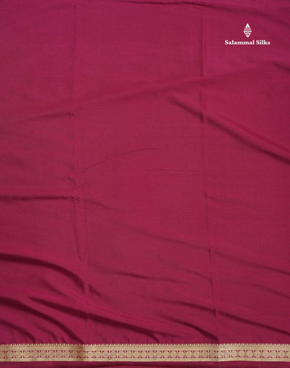 Semi Mysore Silk Saree - Light Pink Colour Body Plain With Small Border