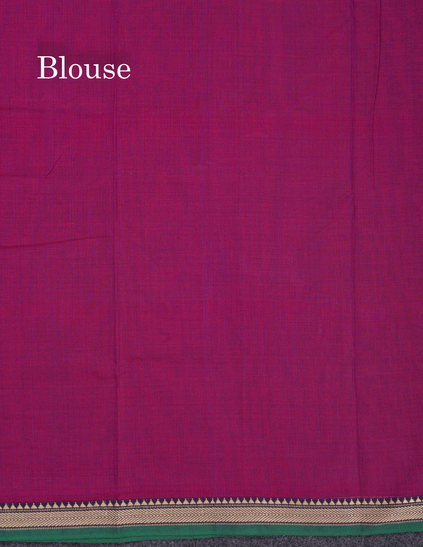 Beautiful Dual Tone Magenta Plain Pure Cotton Saree With Traditional Small Thread Work Border