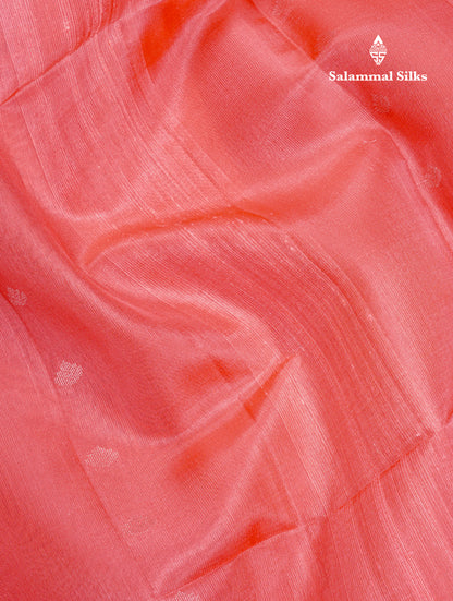 Light Pink Pure Kanjivaram Soft Silk Saree With Silver Zari Border
