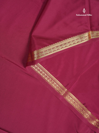 Semi Mysore Silk Saree - Light Pink Colour Body Plain With Small Border