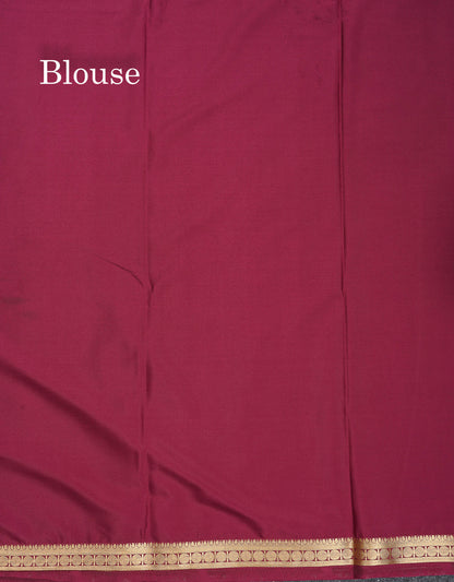 Semi Mysore Silk Saree - Light Pink Colour Body Plain With Small Border