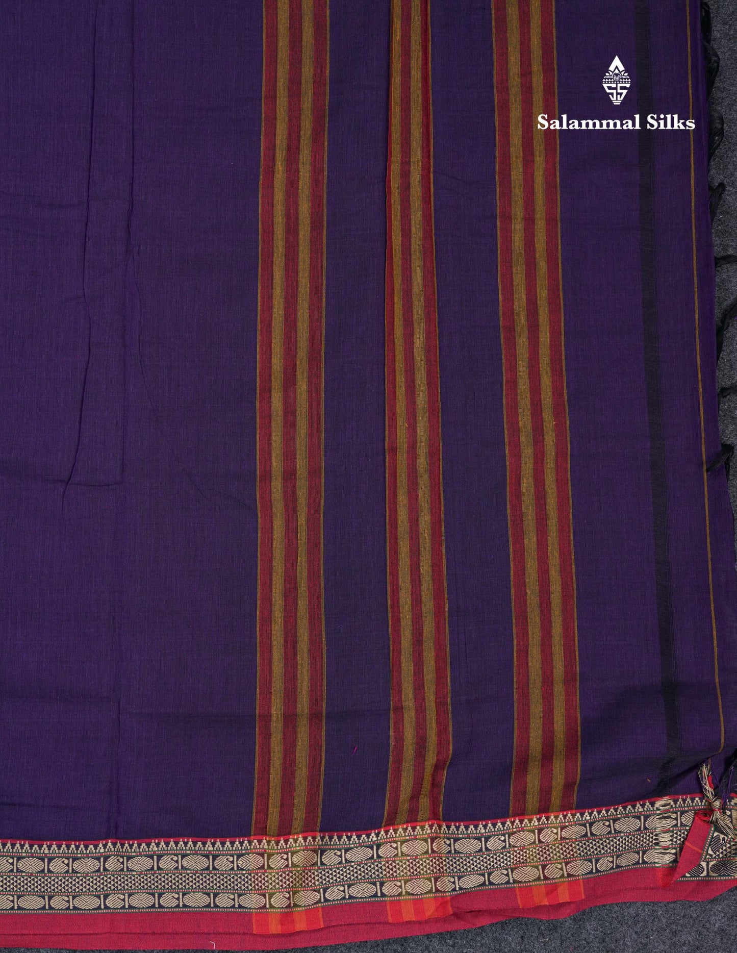 Beautiful Dark Maroon Plain Pure Cotton Saree With Contrast Maroon Traditional Border