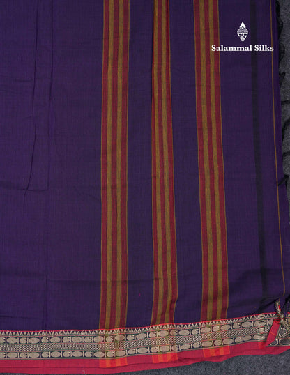 Beautiful Dark Maroon Plain Pure Cotton Saree With Contrast Maroon Traditional Border